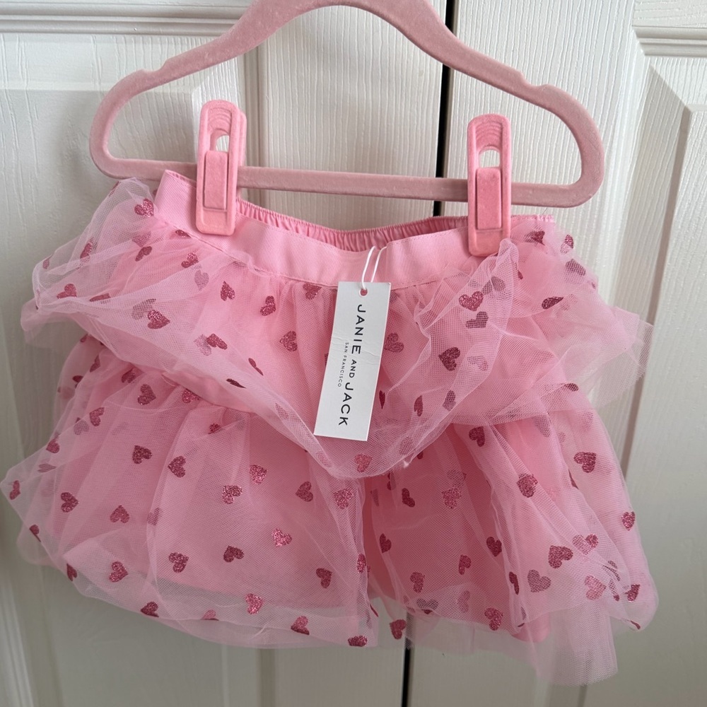 Janie and Jack | Pink Heart Tulle tutu Skirt | 2T | NWT